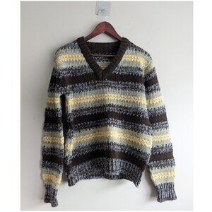 Unbranded Vintage looking v neck striped sweater